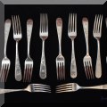 S10. 12 Jacobi & Jenkins sterling silver forks. 